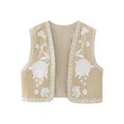 New Ladies Fashion Embroidered Cardigan Vest Vest - Stormyjay