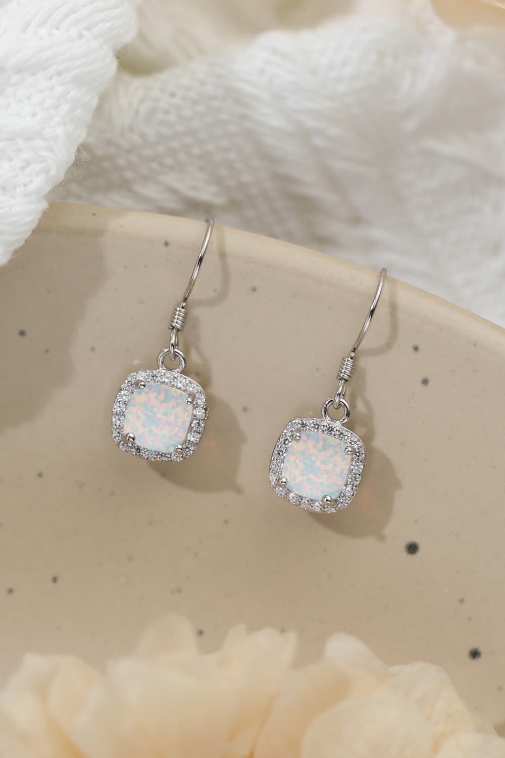 Opal Square Drop Earrings - Stormyjay