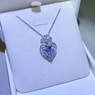 3 Carat Moissanite 925 Sterling Silver Heart Pendant Necklace - Stormyjay