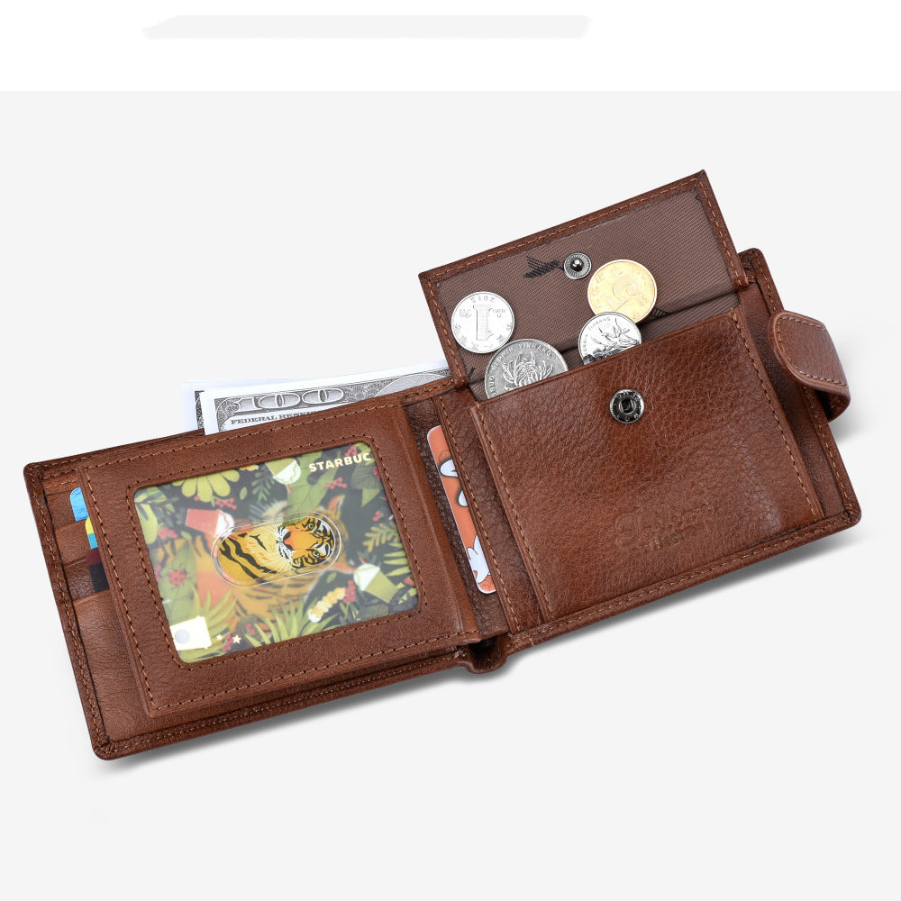 Men's Leather Wallet Multifunctional Short Men - Stormyjay