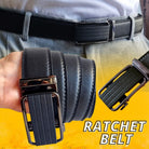 Men's Ratchet Belt Leather Mens Belt With Slide Buckle Ratchet Belts For Men USA - Stormyjay