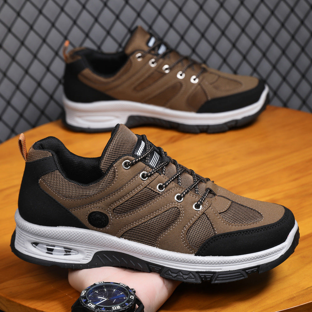 Casual Air Cushion Mesh Shoes Men Outdoor Breathable  Lace-up Sneakers Running Sports Shoes - Stormyjay