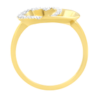 10KT Yellow Gold 1/10 cttw Diamond Heart Shape Ring (K-L, I1-I2) - Stormyjay