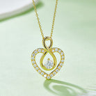 1 Carat Moissanite 925 Sterling Silver Heart Shape Necklace - Stormyjay