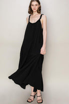 HYFVE Frill Sleeveless A-Line Maxi Dress - Stormyjay