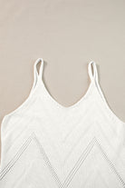 Parchment Chevron Pointelle Knit Cami Top - Stormyjay