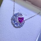 1 Carat Moissanite 925 Sterling Silver Heart Necklace - Stormyjay