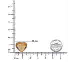 18K Yellow Gold 2/3 Cttw Brown Diamonds and 11x11mm Heart-Cut Yellow Citrine Gemstone Halo Heart Stud Earrings (Brown Color, SI1-SI2 Clarity) - Stormyjay