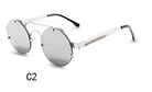 Round Steampunk Sunglasses Brand Design Men Women Metal Punk - Stormyjay