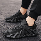 Fashion Sneakers With Wave Sole Cool Sports Shoes Men - Stormyjay