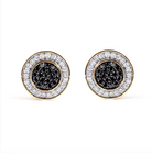 Men's 10K Yellow Gold 1/3 Cttw White and Black Treated Diamond Earring (Black / I-J Color, I2-I3 Clarity) - Stormyjay