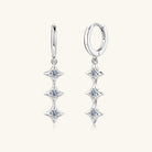 Moissanite 925 Sterling Silver Geometric Shape Earrings - Stormyjay