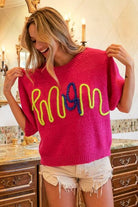 BiBi MOM Contrast Round Neck Sweater - Stormyjay