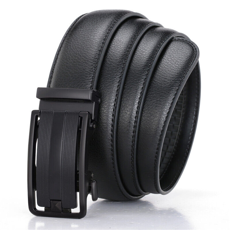 Men's Ratchet Belt Leather Mens Belt With Slide Buckle Ratchet Belts For Men USA - Stormyjay