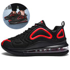 Casual Air Cushion Black Shoes Men Outdoor Breathable  Lace-up Sneakers Running Sports Shoes - Stormyjay