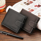 Men Wallet Short Retro Buckle Multifunctional - Stormyjay