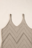 Parchment Chevron Pointelle Knit Cami Top - Stormyjay