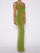 Backless Wide Strap Maxi Dress - Stormyjay