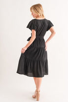 And The Why Textured Tiered Midi Dress - Stormyjay