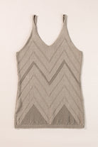 Parchment Chevron Pointelle Knit Cami Top - Stormyjay