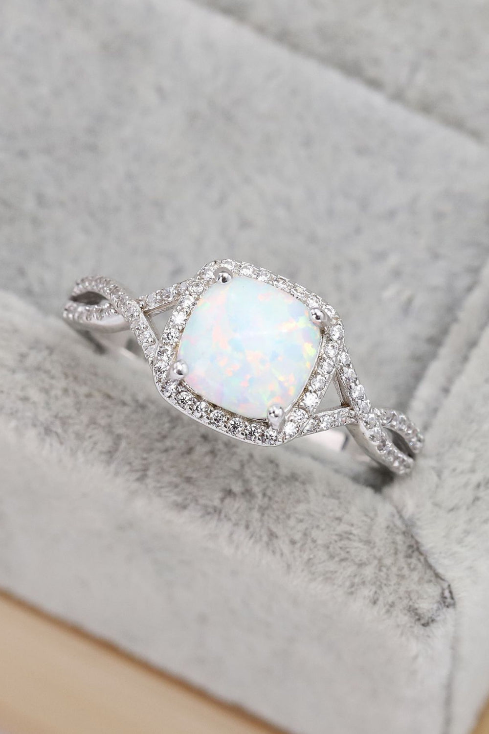 Opal Contrast Crisscross Ring - Stormyjay