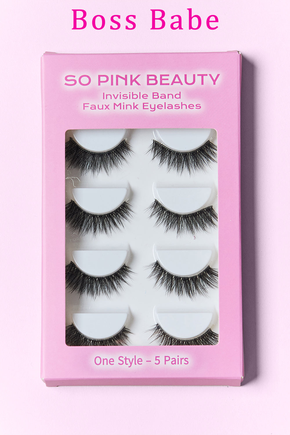 SO PINK BEAUTY Faux Mink Eyelashes 5 Pairs - Stormyjay