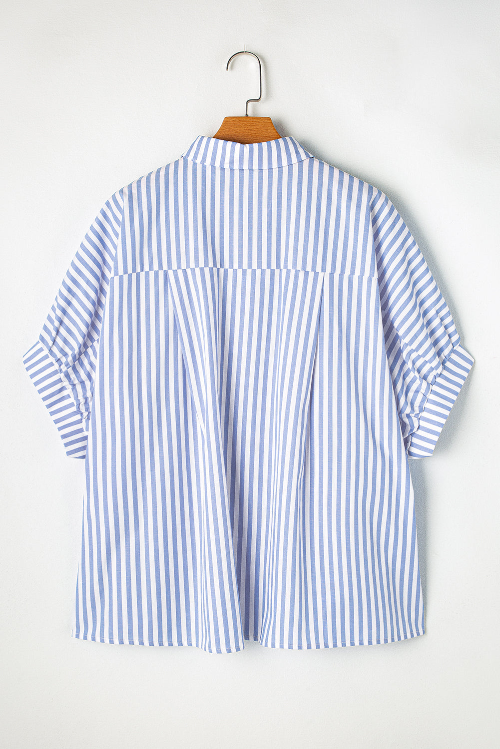 Pink Stripe Button Up Dolman Shirt - Stormyjay