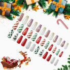 72-Piece Christmas Theme ABS Press-On Nails - Stormyjay