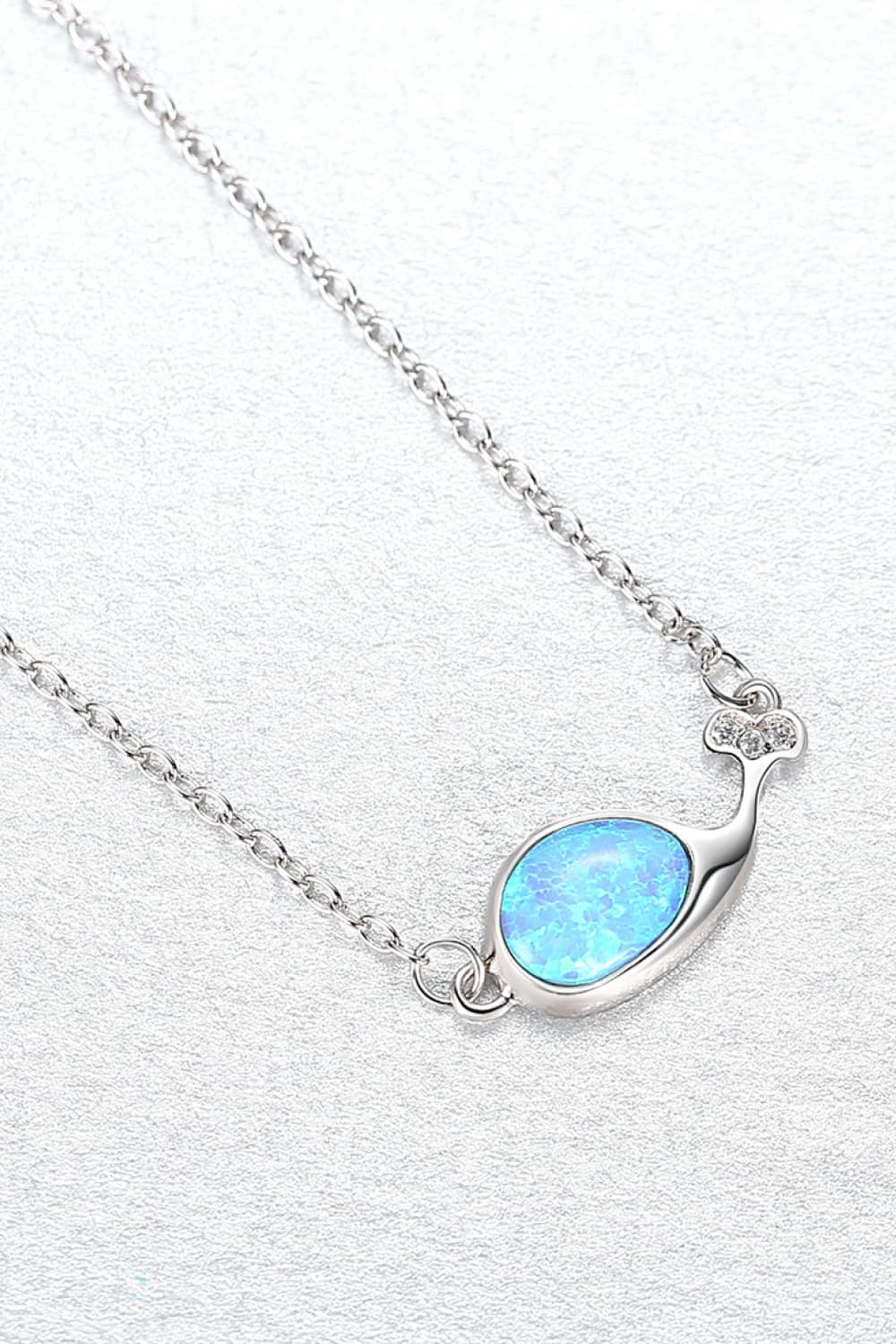 Opal Dolphin 925 Sterling Silver Necklace - Stormyjay