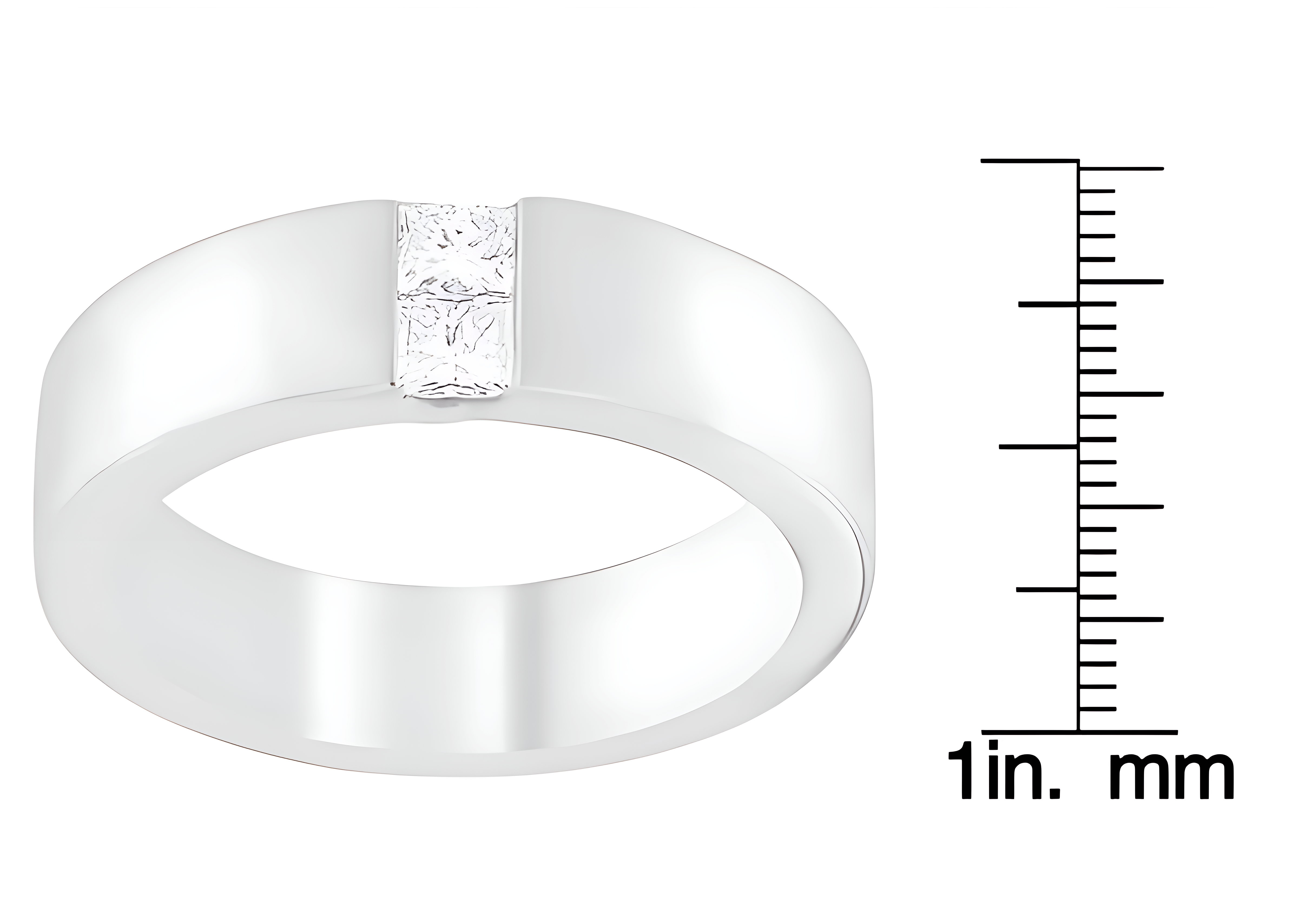 Men's 14K White Gold 1/4 ct.TDW Diamond Channel Band Ring (G-H, VS1-VS2) - Stormyjay