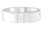 Men's 14K White Gold 1/4 ct.TDW Diamond Channel Band Ring (G-H, VS1-VS2) - Stormyjay