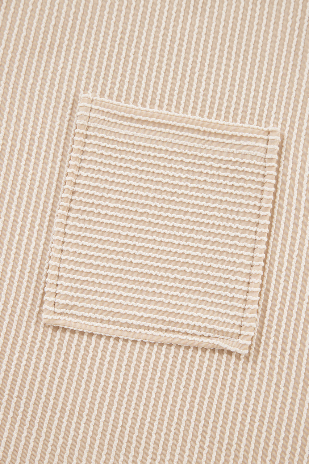 Turquoise Ribbed Knit Pocketed Loose Fit Crew Neck T Shirt - Stormyjay