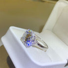 10 Carat Moissanite 925 Sterling Silver Ring - Stormyjay