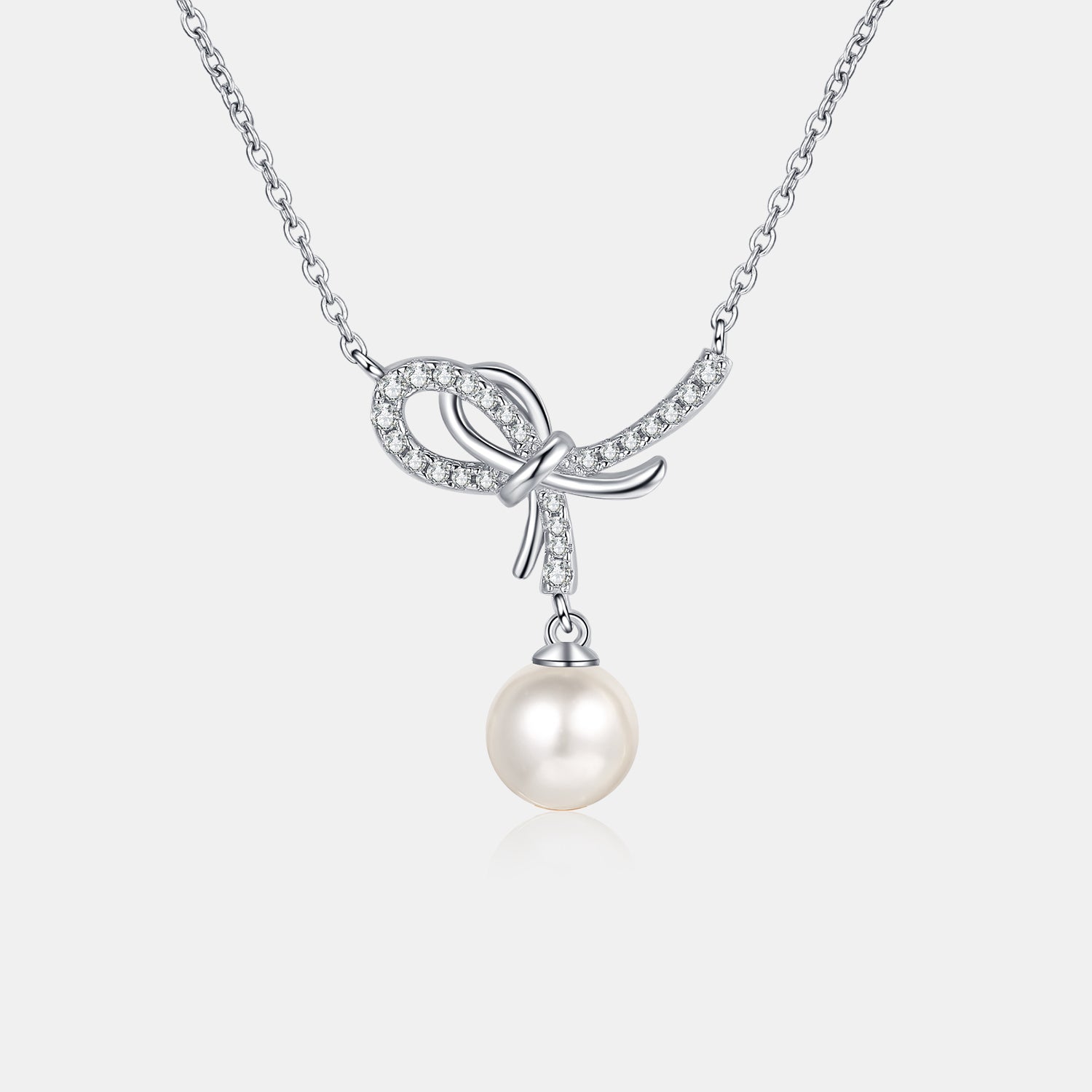 Natural Pearl Pendant Moissanite 925 Sterling Silver Necklace - Stormyjay