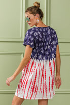 BiBi American Flag Theme Tee Dress - Stormyjay