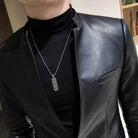 Slim Trend Fashion Brand Simple Leather Jacket Jacket Men - Stormyjay