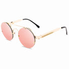 Round Steampunk Sunglasses Brand Design Men Women Metal Punk - Stormyjay