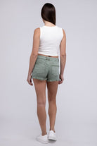 Acid Washed Frayed Cutoff Hem Shorts - Stormyjay