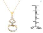 14K Yellow Gold 1/3 cttw Round Diamond Pendant Necklace (H-I, SI2-I1) - Stormyjay