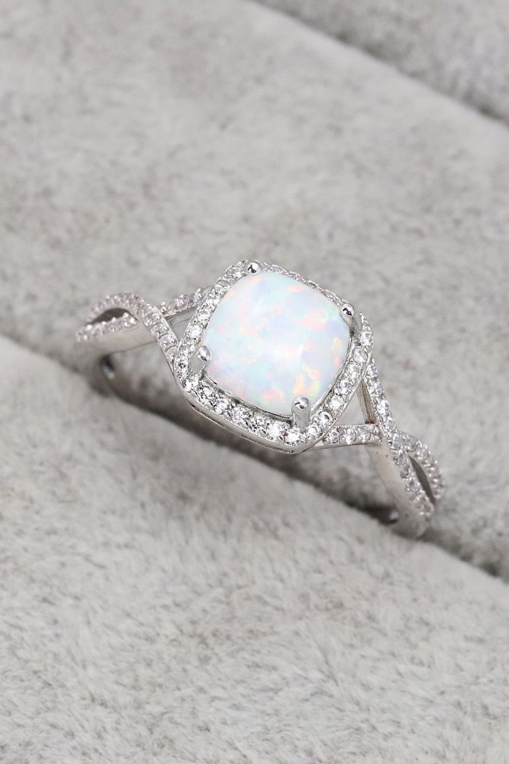 Opal Contrast Crisscross Ring - Stormyjay