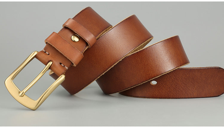 Handmade Casual Trend Men's Belts Cowhide - Stormyjay