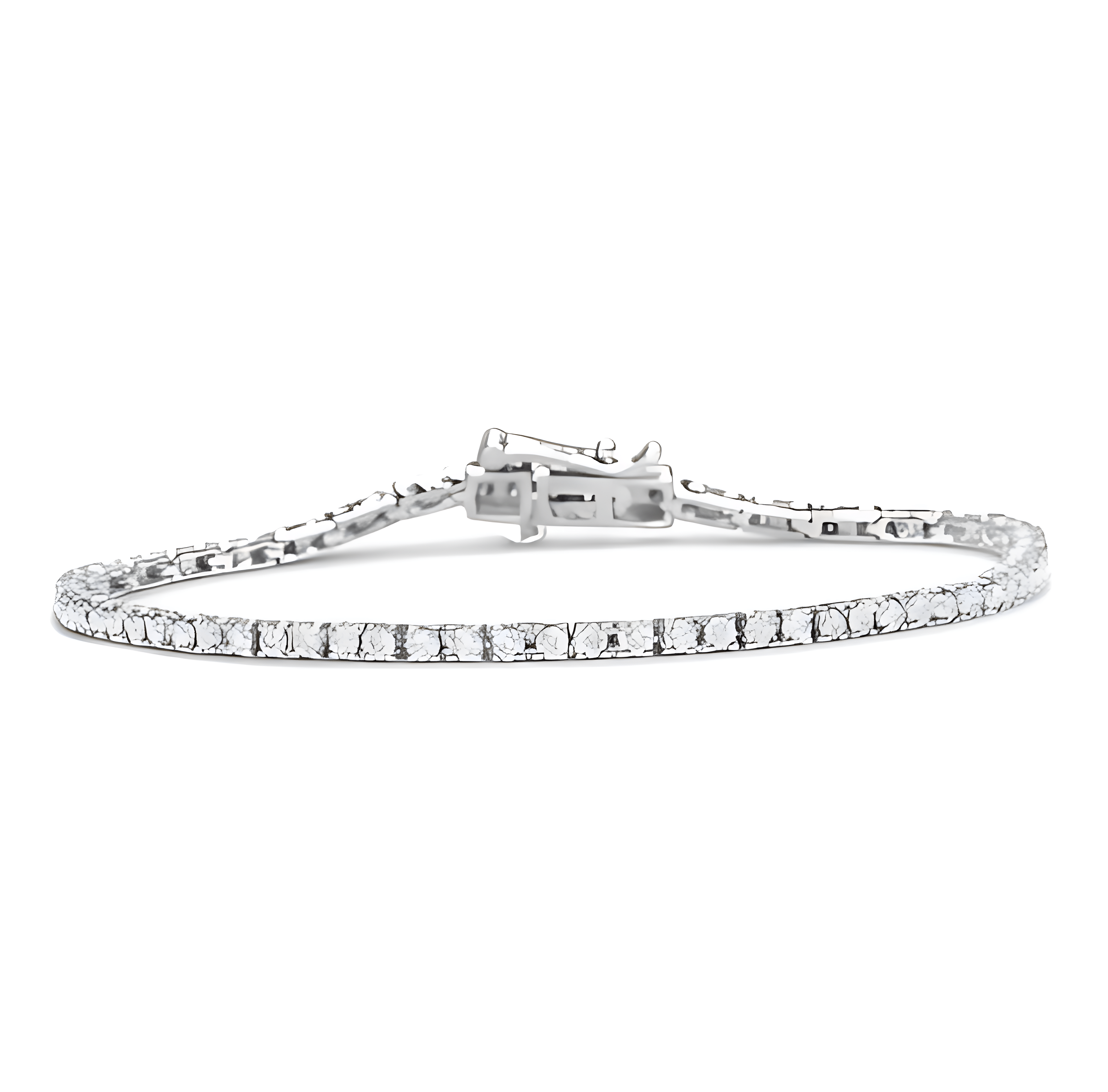 10K White Gold 2.0 Cttw Prong Set Round-Cut 7.25" Classic Lab Grown Diamond Tennis Bracelet (G-H Color, VS2-SI1 Clarity) - Stormyjay