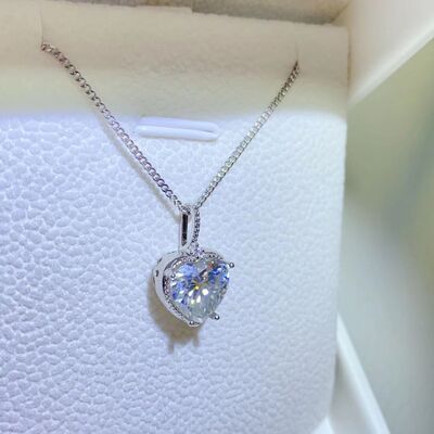 2 Carat Moissanite 925 Sterling Silver Necklace - Stormyjay