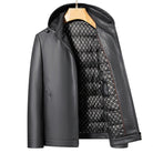 Fashion Personality Leather Down Jacket Men - Stormyjay