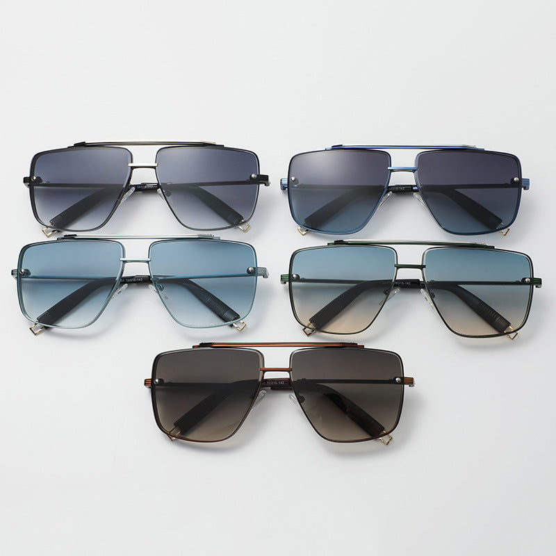 Twin-beam Metal Sunglasses For Men - Stormyjay