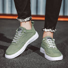 Men Sneakers Lace-up Letter Print Platform Canvas Shoes Sports - Stormyjay