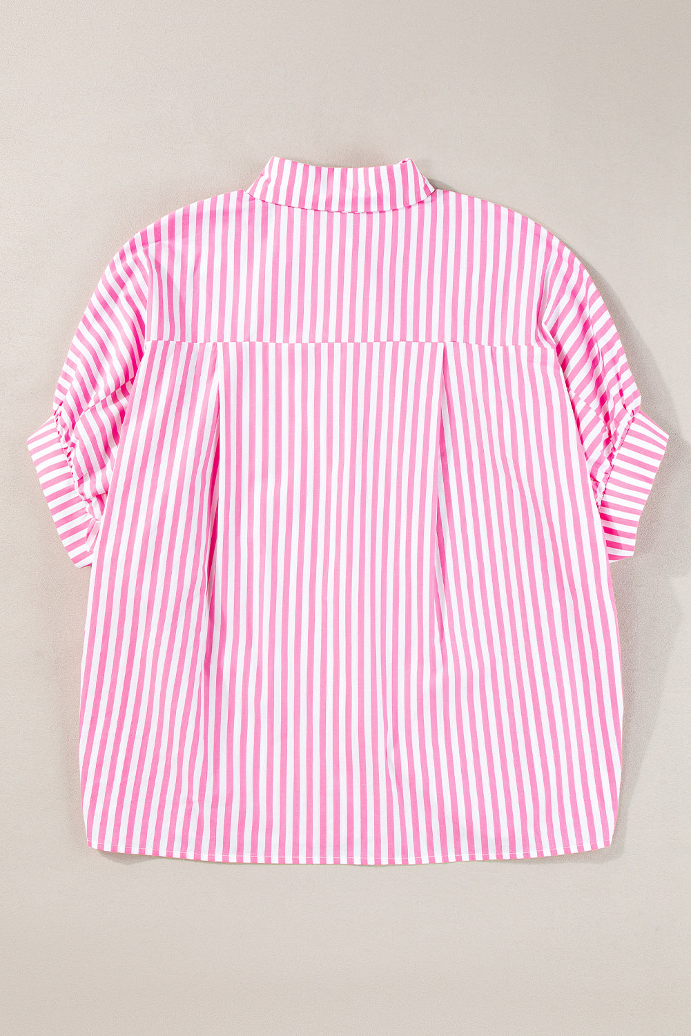 Pink Stripe Button Up Dolman Shirt - Stormyjay