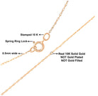 10K Gold 0.5 mm Slender & Dainty Fine Rope Chain Necklace - Stormyjay