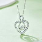 1 Carat Moissanite 925 Sterling Silver Heart Shape Necklace - Stormyjay