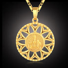 Explore our fashionable sunflower necklace, a stylish jewelry option designed for both men and women. - Stormyjay